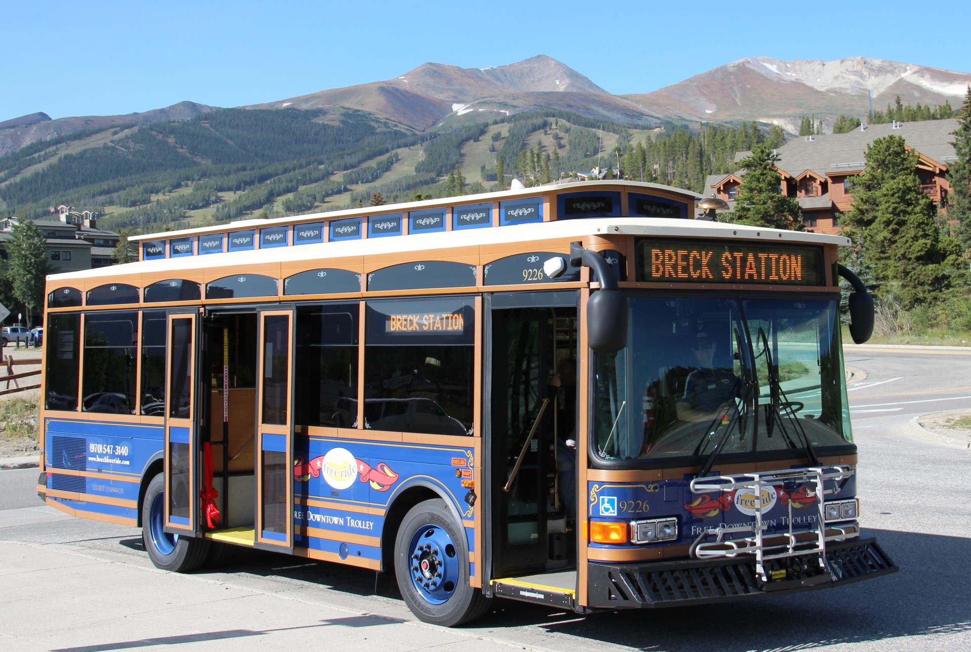 at Breck Stn mtns bkgrnd